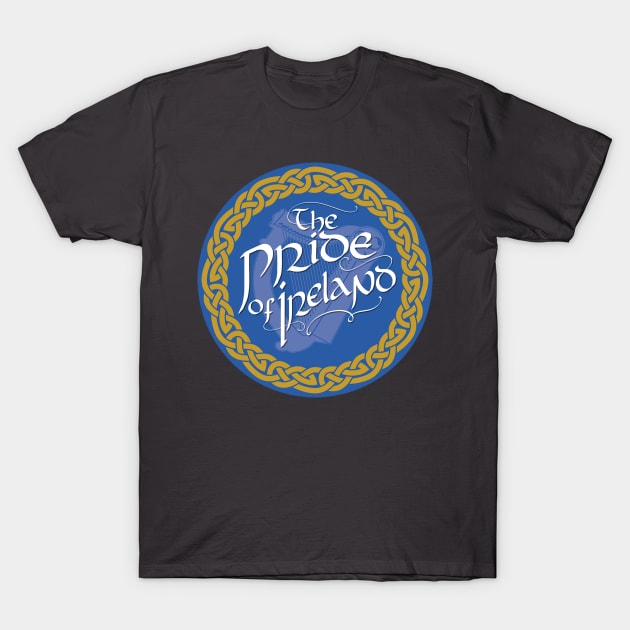 Pride of Ireland logo (Blue) T-Shirt by The Pride of Ireland